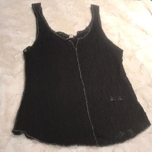Free people Black lace tank
